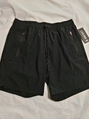 NWT LEG3ND Men’s Athletic Fit 7" Inseam Shorts - Black - Size M